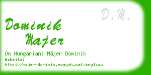dominik majer business card