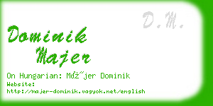 dominik majer business card